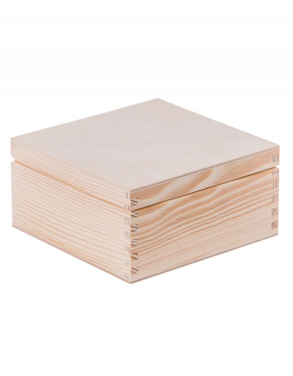 Přírodní dřevěná čajová kazeta 4 přihrádky, 16x16x8 cm Přírodní dřevěná čajová kazeta 4 přihrádky, 16x16x8 cm