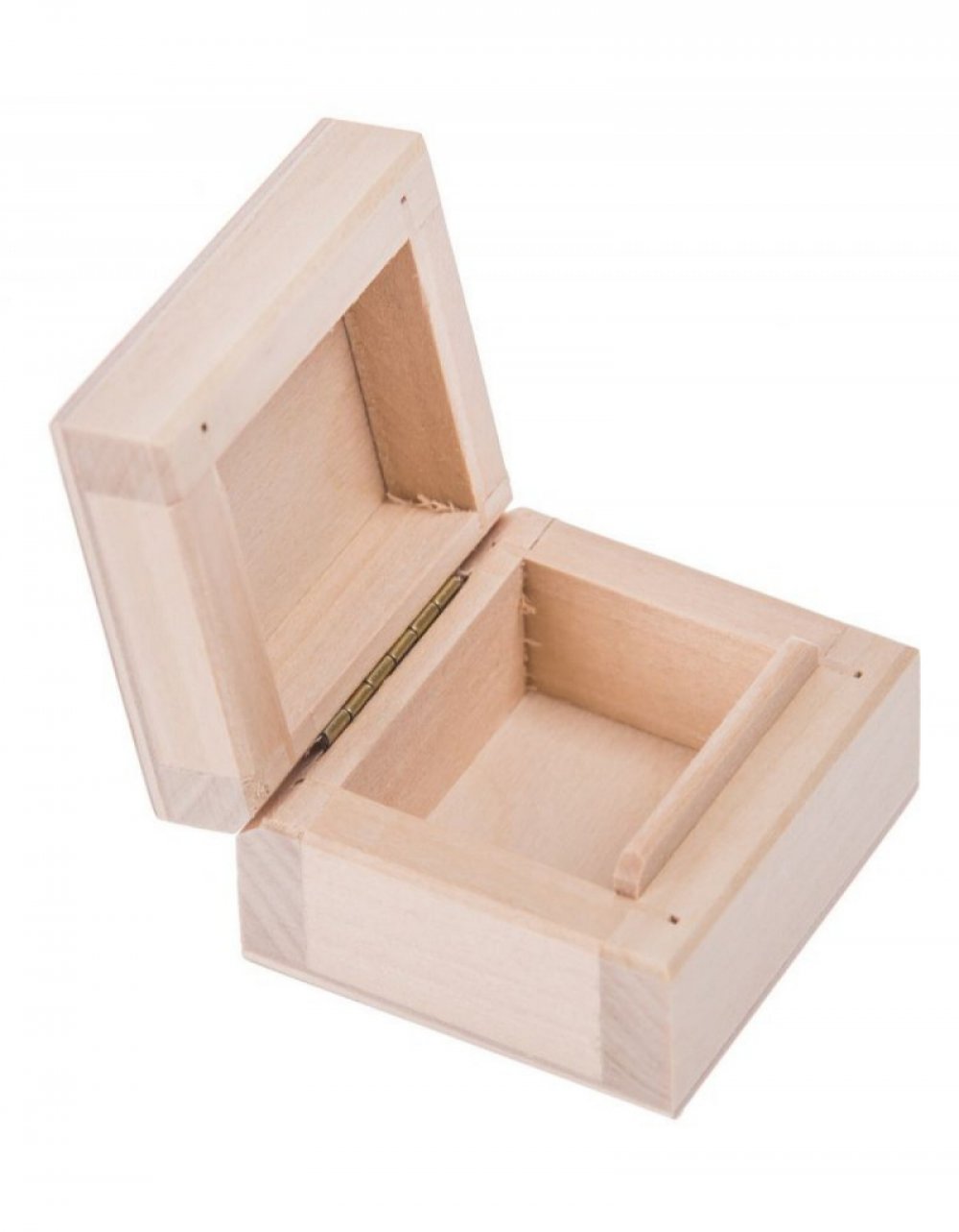 Přírodní dřevěná dárková krabička 6x6x3,8 cm Přírodní dřevěná dárková krabička 6x6x3,8 cm