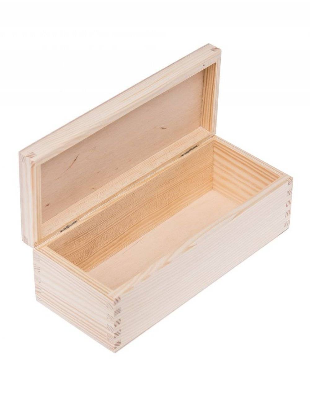 Přírodní dřevěná krabička 22x9x8 cm