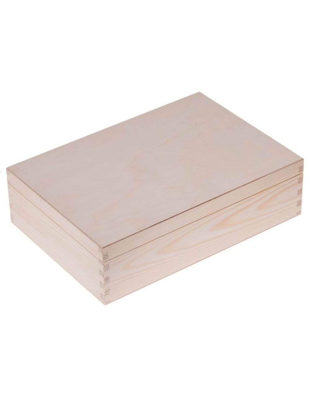 Přírodní dřevěná krabička 35x25x10 cm