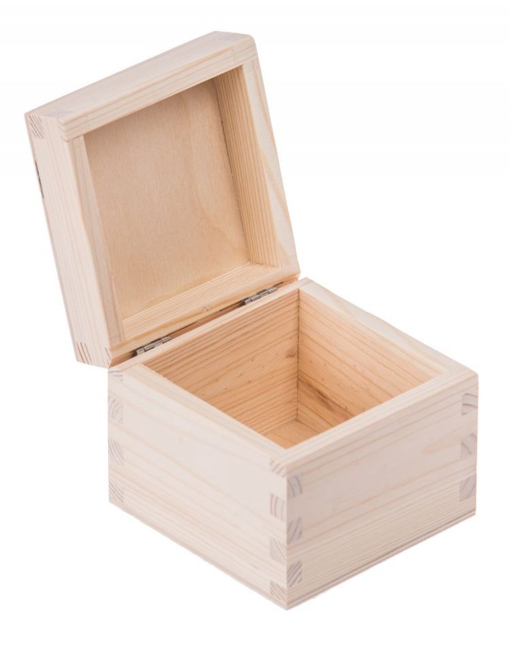 Přírodní dřevěná krabička na sáčkový čaj 10x10x8 cm