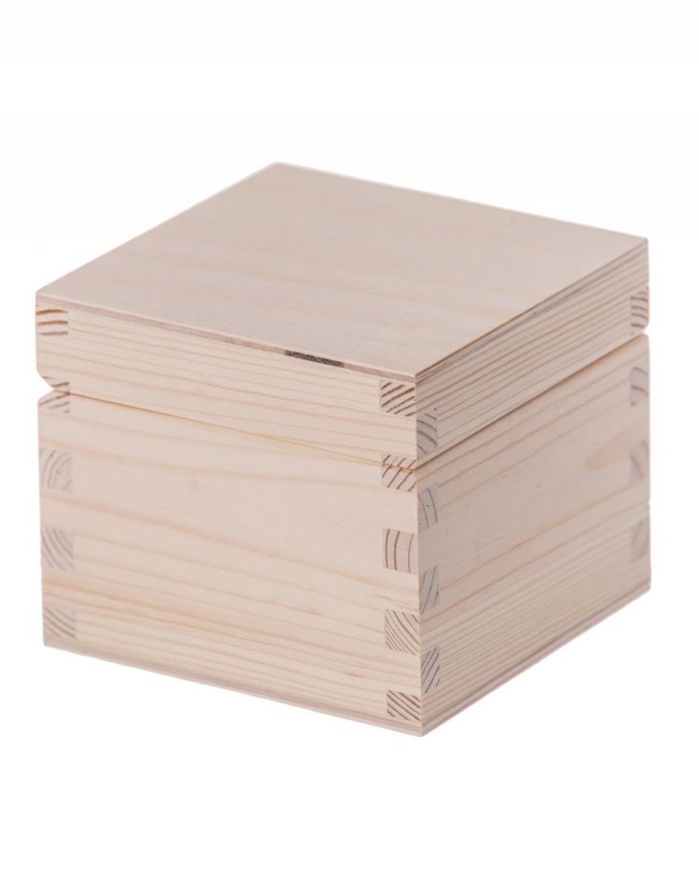 Přírodní dřevěná krabička na sáčkový čaj 10x10x8 cm