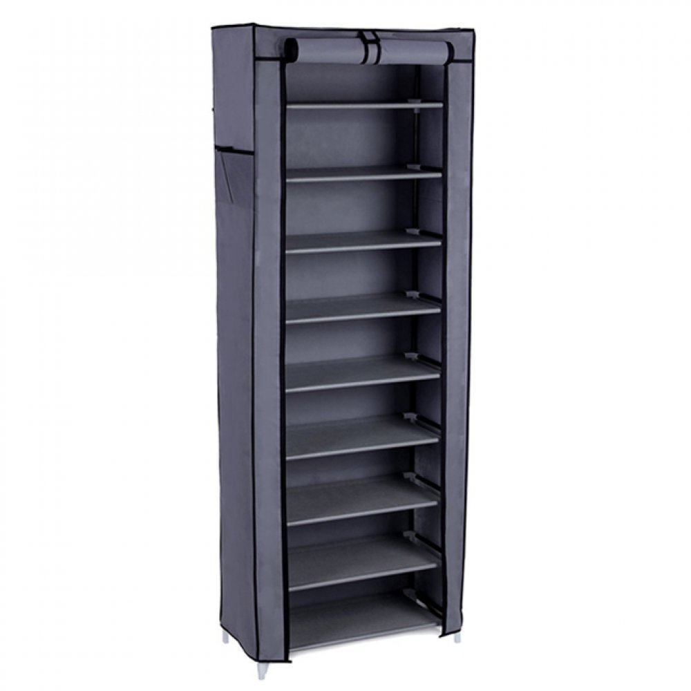Skříň, organizér na obuv, botník 160 cm, šedá Skříň, organizér na obuv, botník 160 cm, šedá
