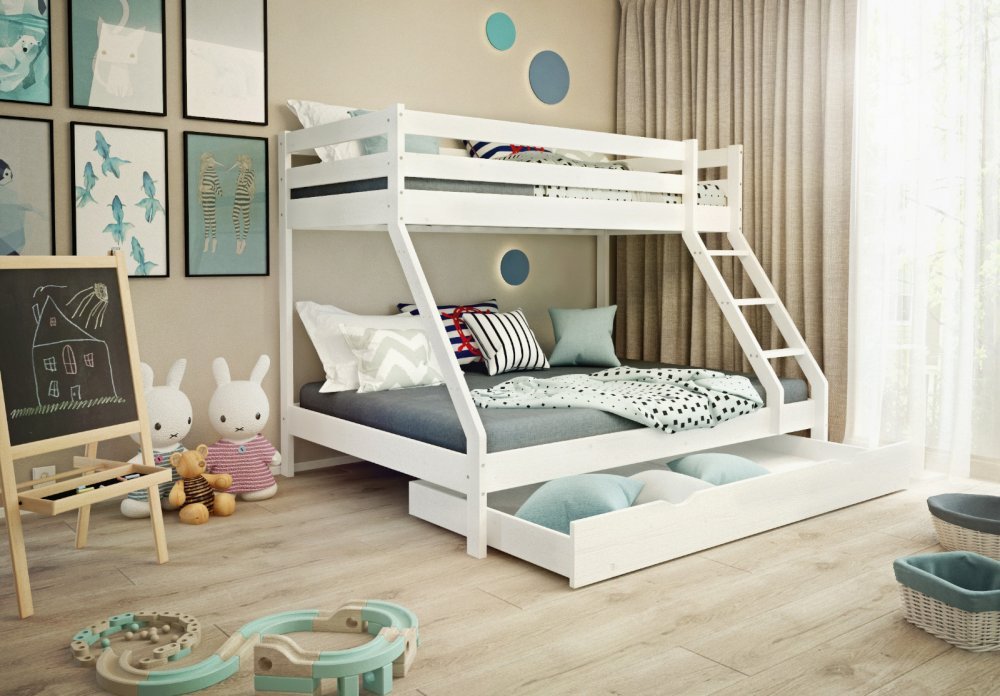 Úložný prostor pod postel pojízdný 190x90 cm, bílý Úložný prostor pod postel pojízdný 190x90 cm, bílý