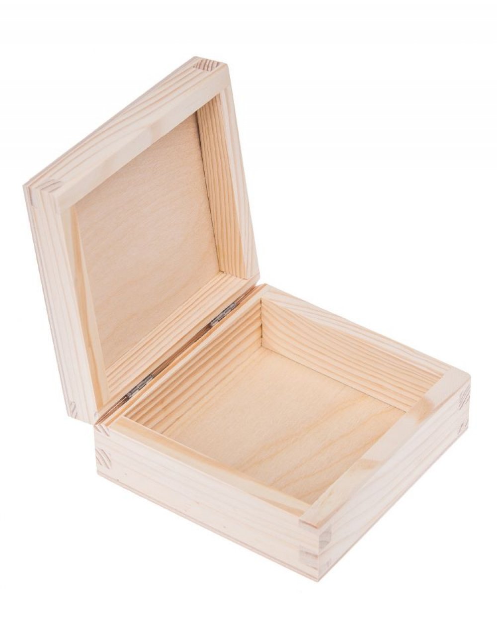 Víceúčelová přírodní dřevěná krabička 12x12x5 cm