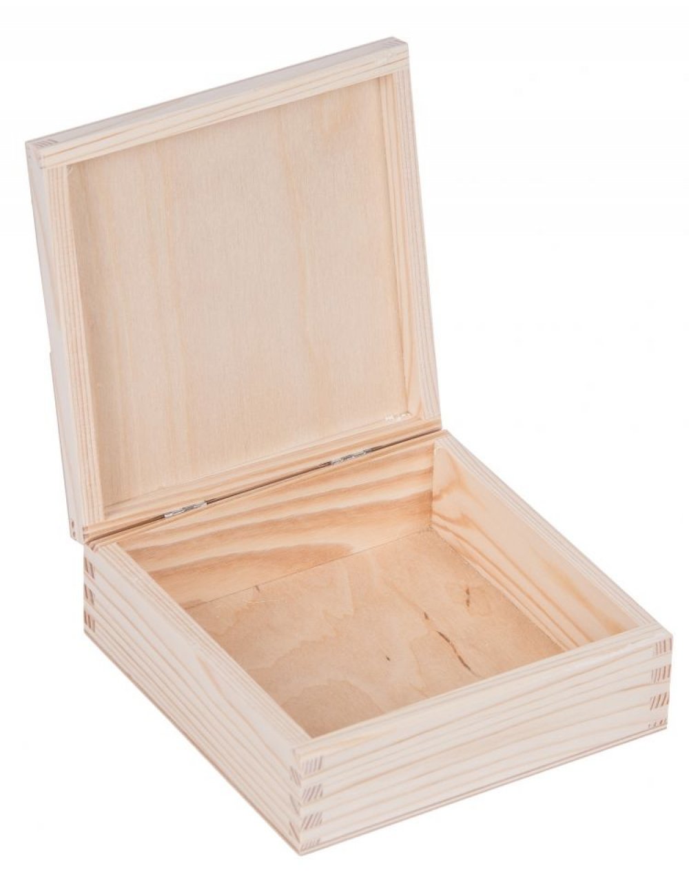 Víceúčelová přírodní dřevěná krabička 14x14x5 cm
