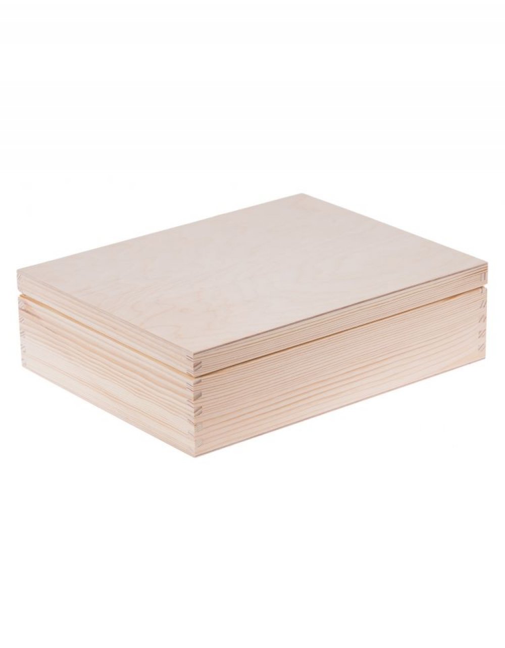Víceúčelová přírodní dřevěná krabička 28x22x8 cm